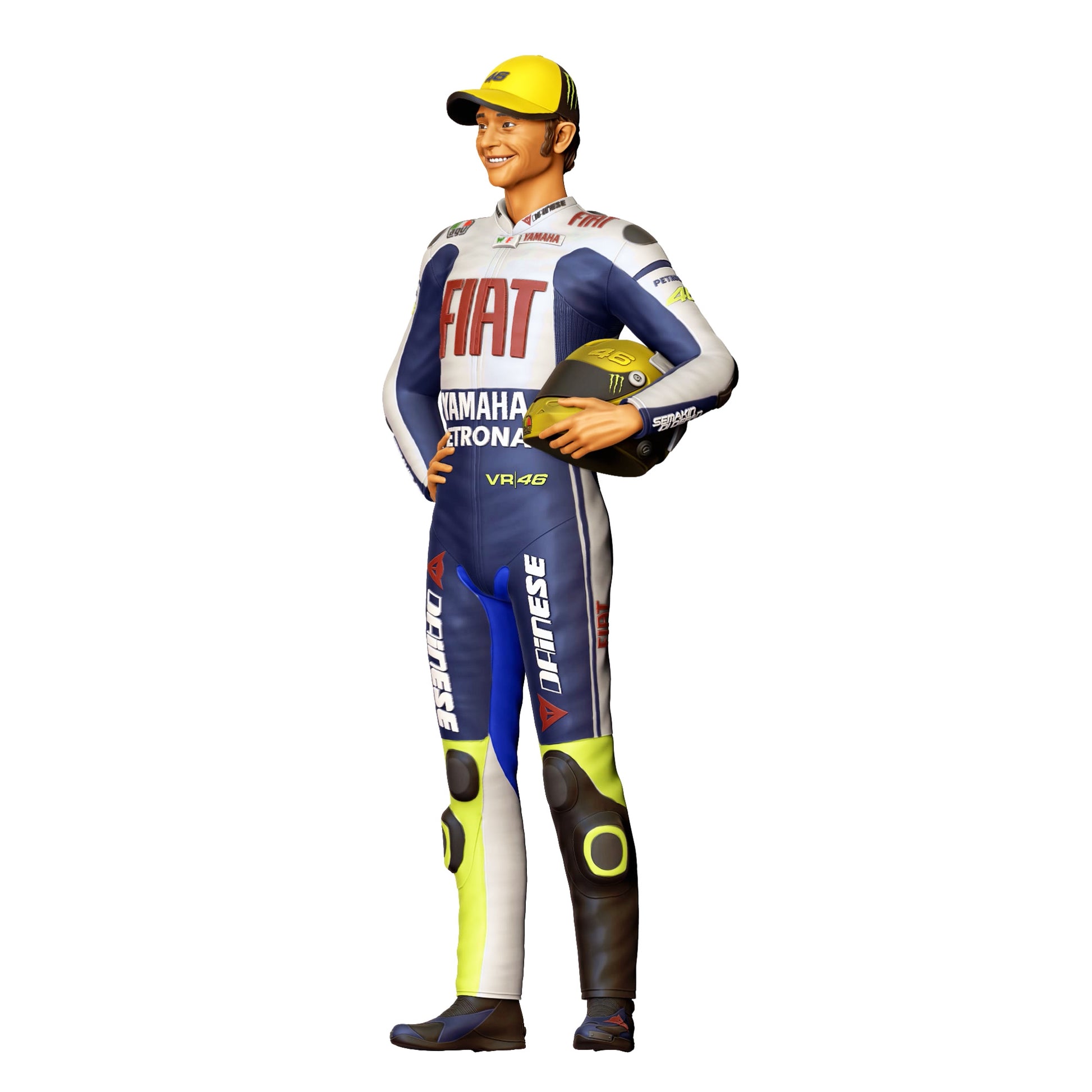 Diorama model building product photo 0: motorcycle racer with helmet – figure in racing suit (Ref. No. 416)