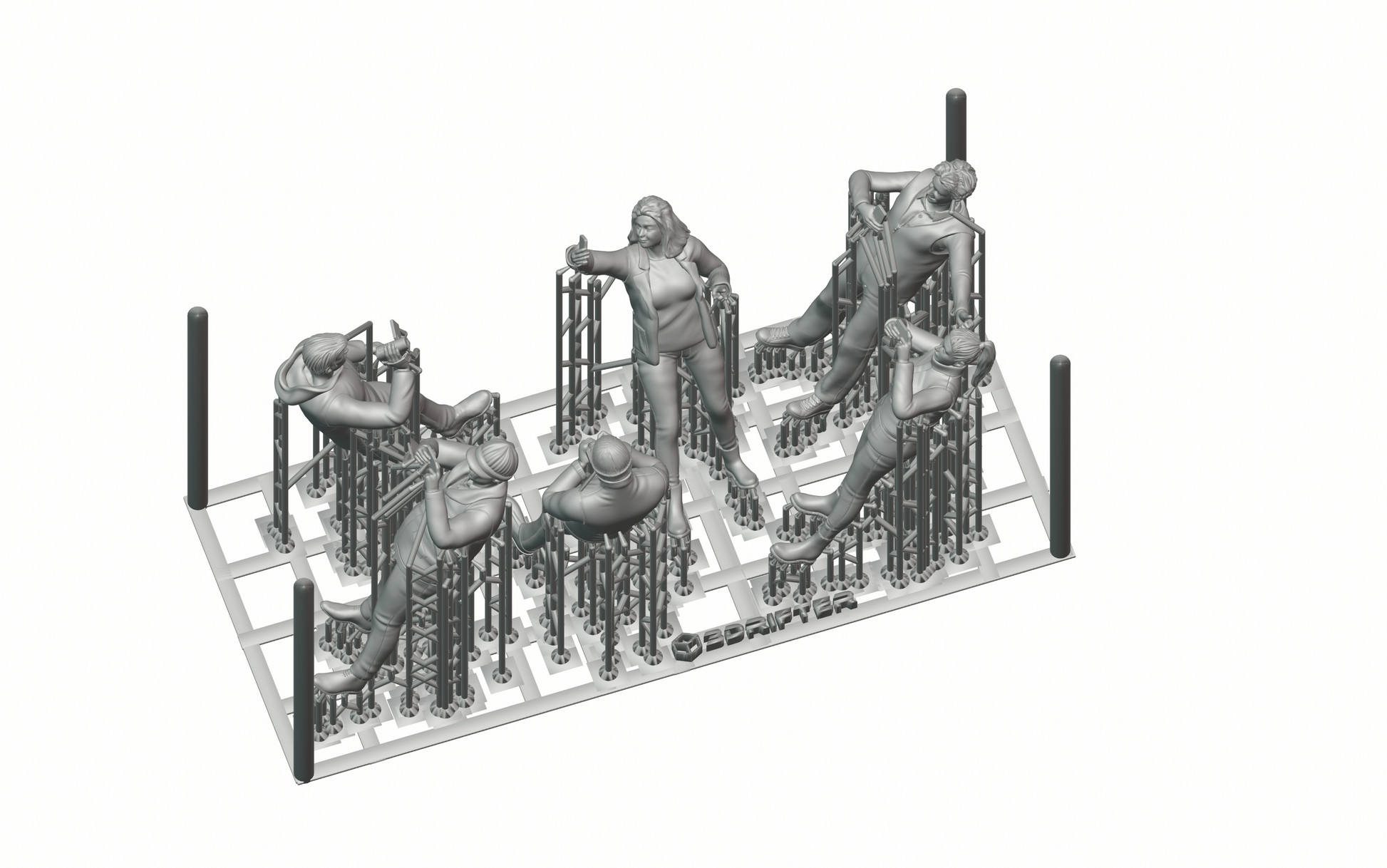 Produktfoto Diorama und Modellbau Miniatur Figur: Zuschauer Set, 6 Figuren