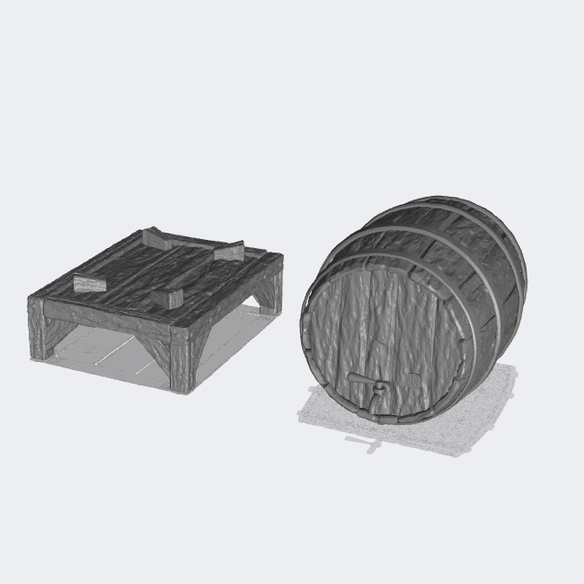 Foto do produto Miniatura Mobiliário, Decoração Diorama e Modelismo 0: Armazenamento e Organização: Barril de Cerveja com Mesa de Madeira
