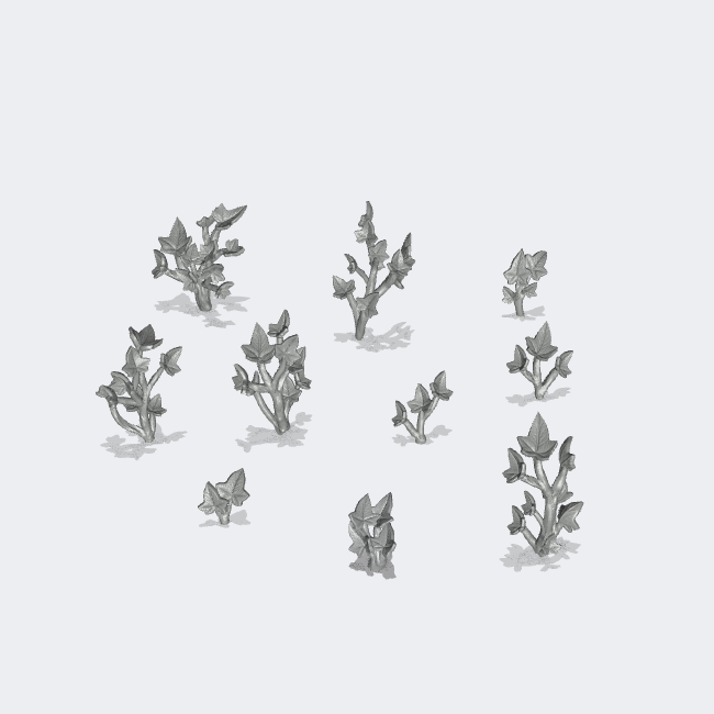 Foto do produto Miniatura Móveis, Decoração Diorama e Modelismo 0: Plantas e Vegetação: 10 Plantas de Hera