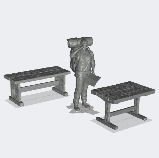 Foto do produto Miniatura Mobiliário, Decoração de Diorama e Modelismo 0: Mobiliário e Inventário: Conjunto de Mesas com 2 Mesas para Sala de Estar ou Sala de Jantar