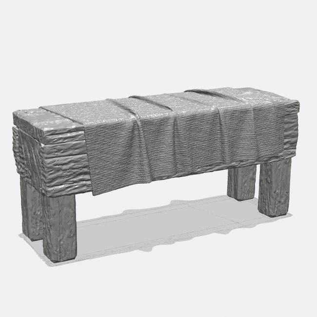Foto do produto Miniatura Móveis, Decoração de Diorama e Modelismo 0: Na cozinha: Mesa de jantar posta para cozinha ou sala de jantar (Ref. 47D)