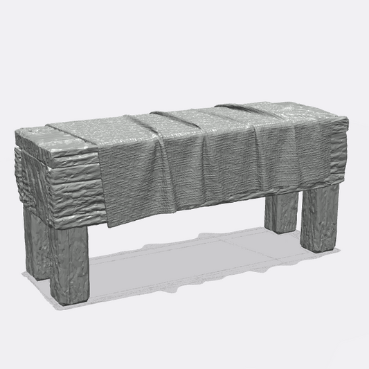 Foto do produto Miniatura Móveis, Decoração de Diorama e Modelismo 0: Na cozinha: Mesa de jantar posta para cozinha ou sala de jantar (Ref. 47D)