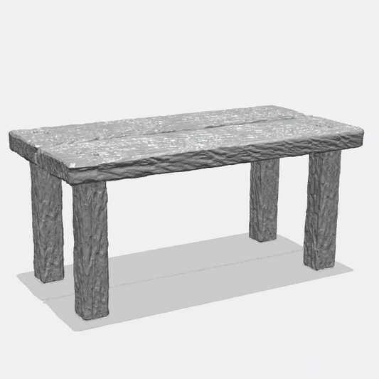 Produktová fotografie miniatury nábytku, zařízení dioráma a modelářství 0: Nábytek a inventář: Stůl 2 - Pivní stůl pro kuchyň a jídelnu (Ref. 48D)