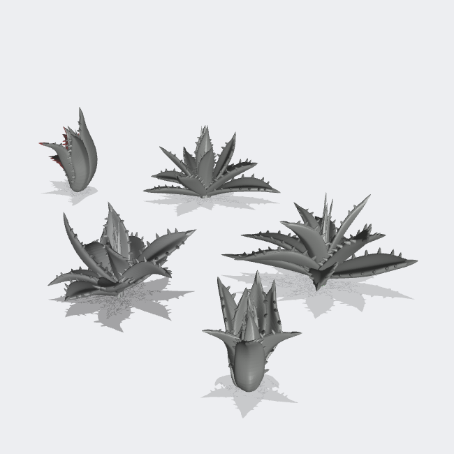 Foto del prodotto Miniatura Mobili, Arredamento Diorama e Modellismo 0: Piante e Vegetazione: 5 Piante di Agave