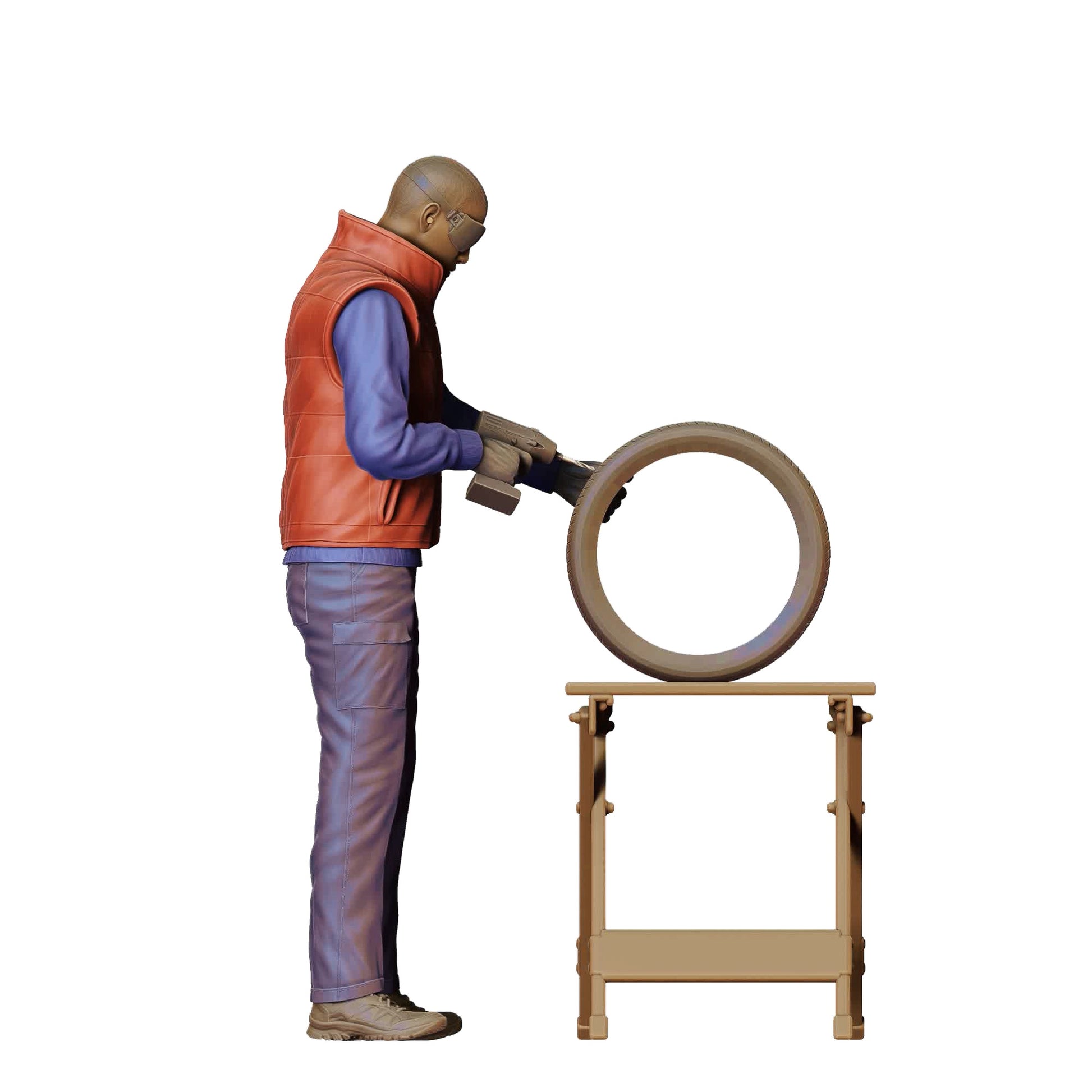 Produktfoto  0: Mechaniker: Reifen Reparatur in der Autowerkstatt