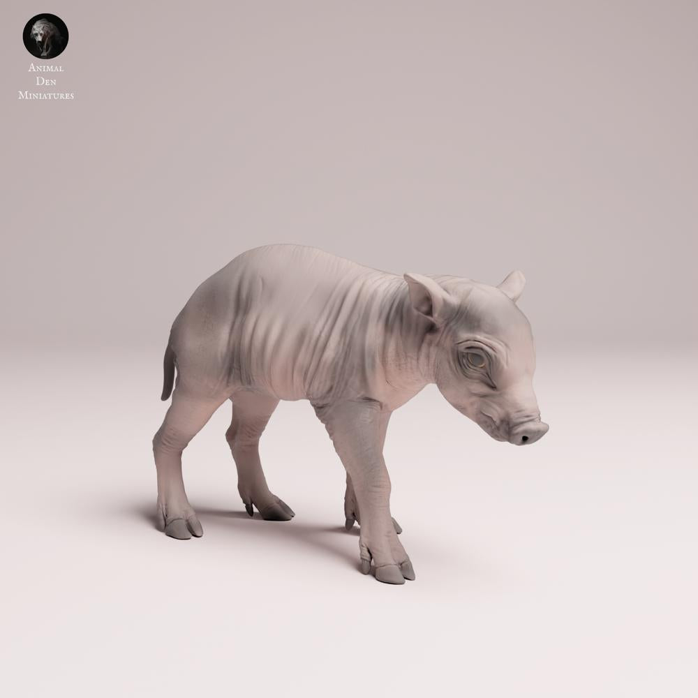Product photo Tabletop 28mm Lord of the Print (LotP) 3: Wild Animal Figure: Sulawesi Warty Piglet - standing (25_12_10)