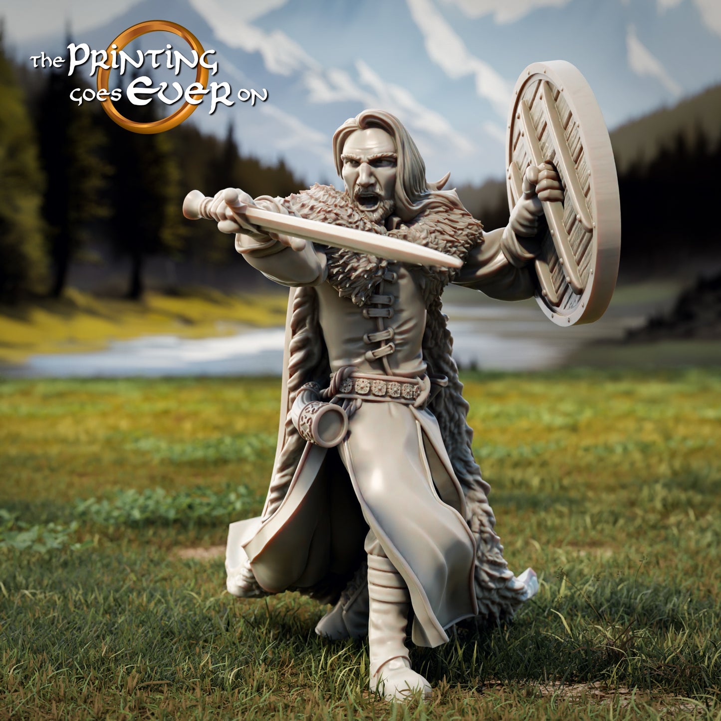 Produktová fotografie Tabletop 28mm The Printing Goes Ever On (TPGEO) 0: 9 Hrdinů v bojové póze Remastered: Společníci z lidí, elfů, trpaslíků a hobitů - Válečníci