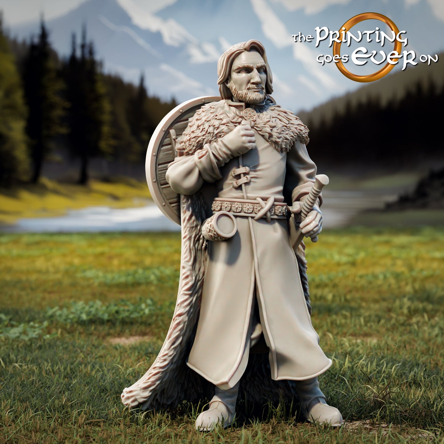 Foto do produto Tabletop 28mm The Printing Goes Ever On (TPGEO) 0: 9 Heróis em Posição de Caminhada Remasterizados: Companheiros de Humanos, Elfos, Anões e Halflings - Viajante