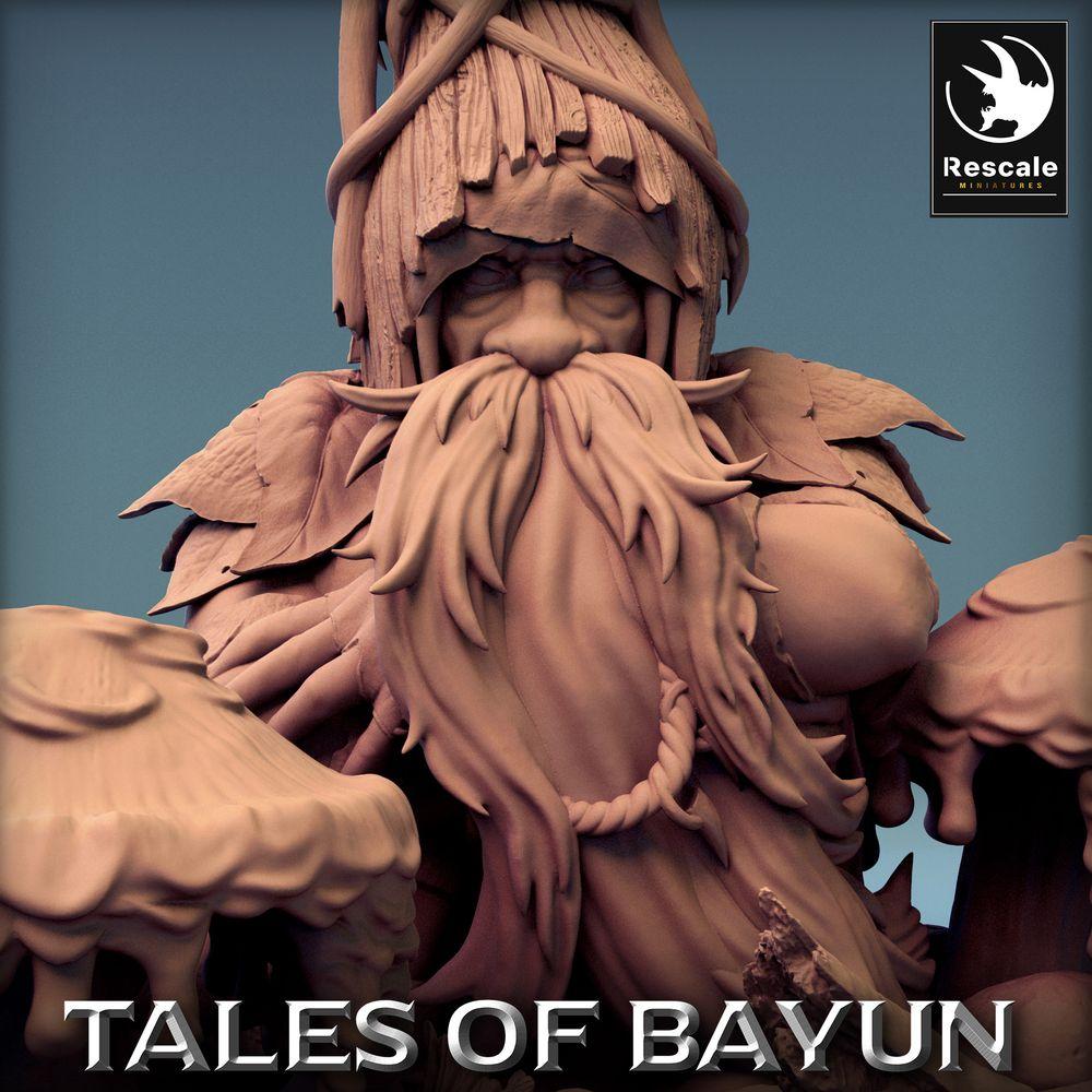 Produktfoto Tabletop 28mm Lord of the Print (LotP) 0: Tabletop Miniatur: Waldschamane und Pilzdruide, kauernd zwischen Pilzen - Borovichok (24_01_A4)