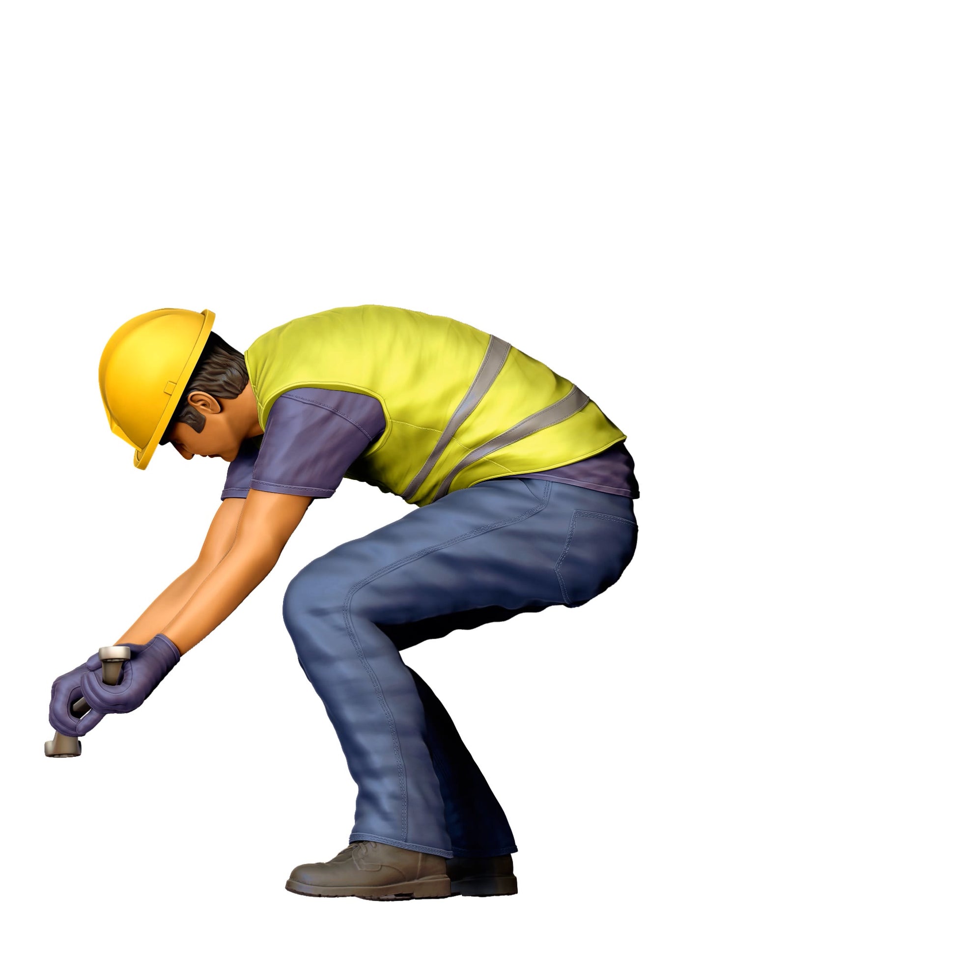 Diorama Model Building Product Photo 0: Worker on the Track - Railroad Worker/Construction Worker G (Ref. No. 393)