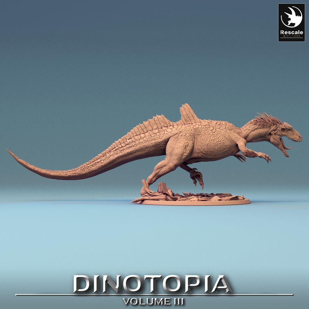Foto do produto Tabletop 28mm Lord of the Print (LotP) 0: Miniatura de Tabletop: Concavenator em ataque, dinossauro predador - besta Raptor, chefe de adversário para Wargaming e Skirmish (24_06_C1)