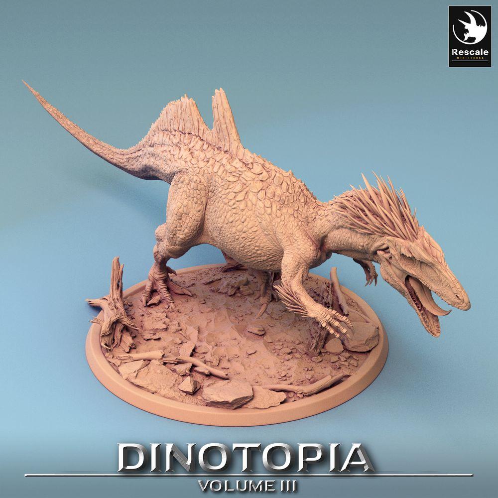Imagem do produto Tabletop 28mm Lord of the Print (LotP) 0: Miniatura Tabletop: Concavenator em ataque, dinossauro predador - besta Raptor, chefe de batalha para Wargaming e Skirmish (24_06_C1)