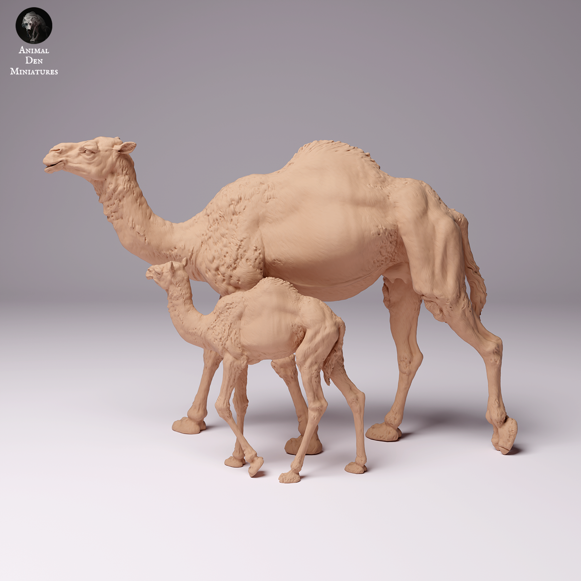 Product photo Animal Figure Diorama, Model Building: 0: Dromedary / Camel - Female Desert Camel with Camel Calf: Animals from Africa