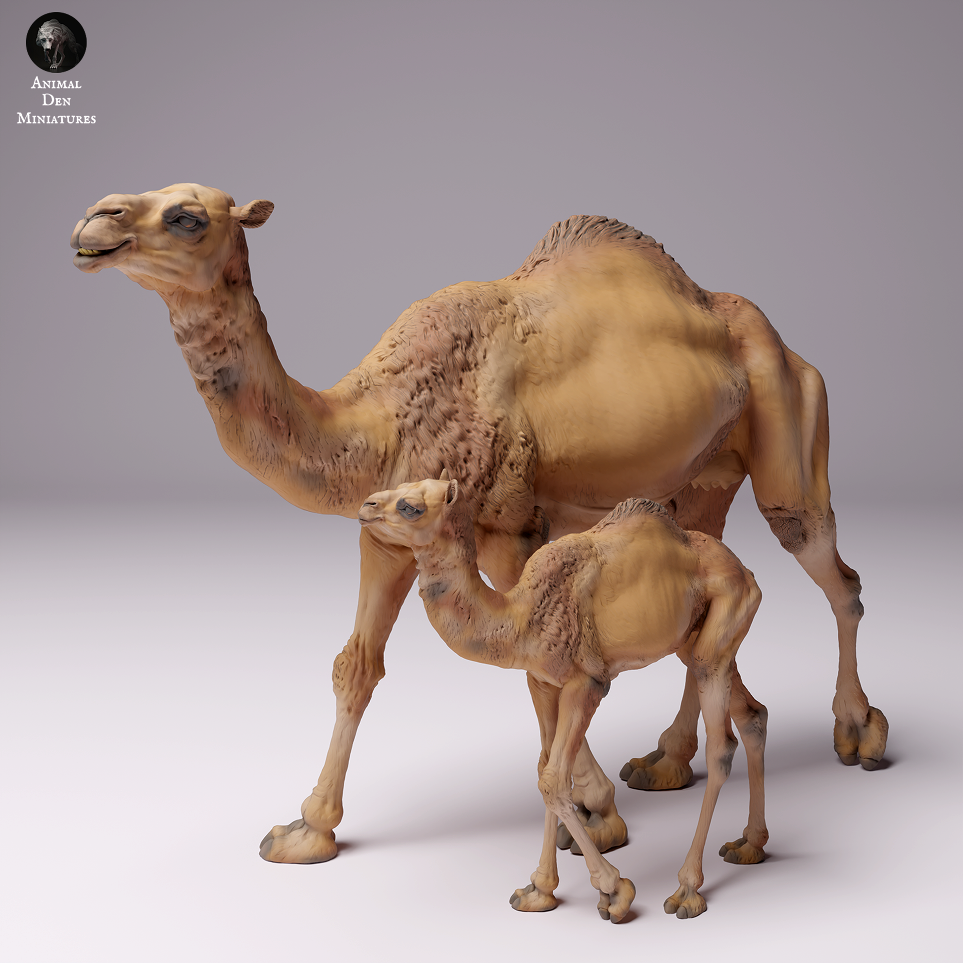 Product photo Animal Figure Diorama, Model Building: 0: Dromedary / Camel - Female Desert Camel with Camel Calf: Animals from Africa