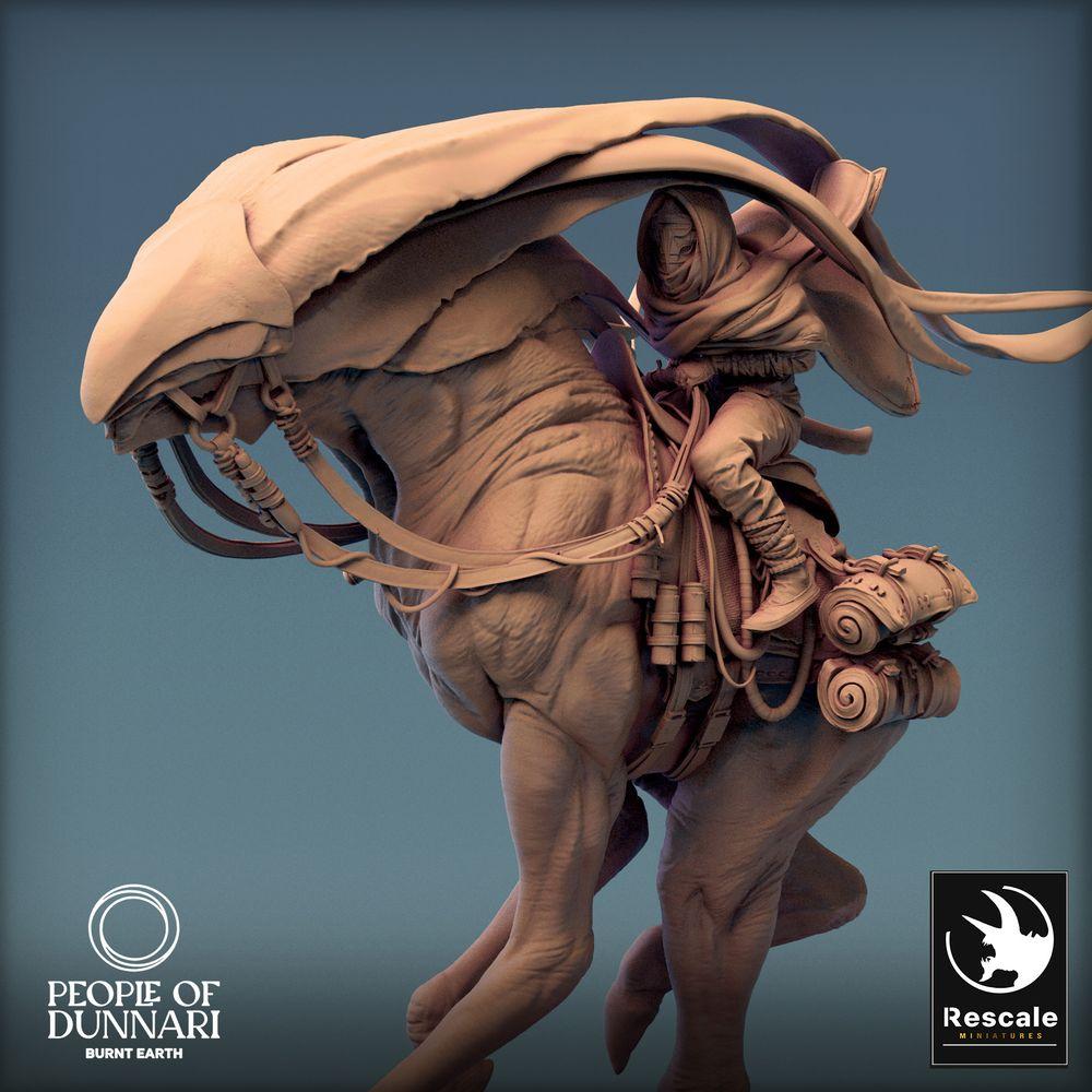 Foto do produto Tabletop 28mm Lord of the Print (LotP) 0: Miniatura de Tabletop: Cavaleiro do Deserto em Besta de Carga com Lança, Cavaleiro das Bestas, Escuteiro Nômade, Outrider (24_03_A1)