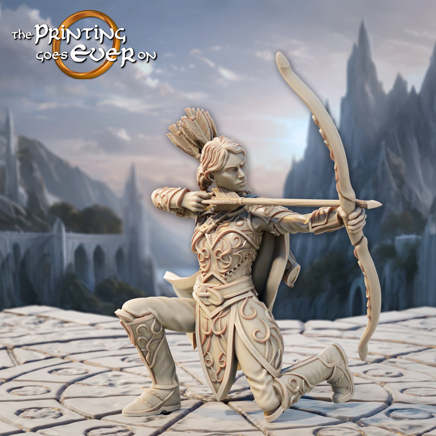 Produktová fotografie Tabletop 28mm The Printing Goes Ever On (TPGEO) 0: Elfí Ranger - 3 bojovníci elfího národa - skauti a lukostřelci