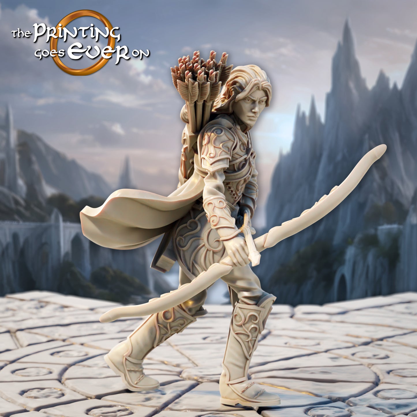 Produktová fotografie Tabletop 28mm The Printing Goes Ever On (TPGEO) 0: Elfí Ranger - 3 bojovníci elfího národa - skauti a lukostřelci