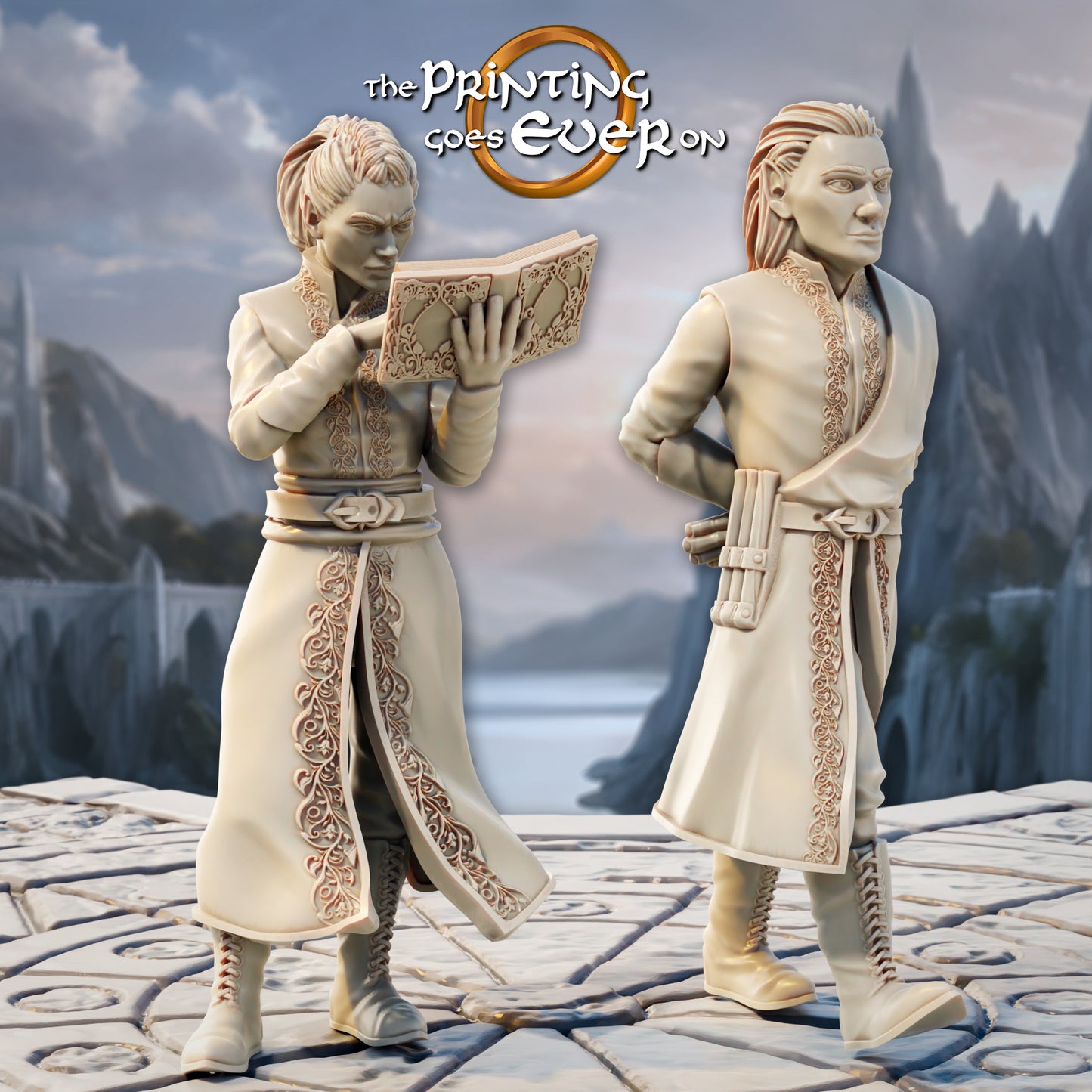 Produktová fotografie Tabletop 28mm The Printing Goes Ever On (TPGEO) 0: Elfí Mistr - 2 Mistrů Příběhů Elfího Národa - Elfí Učenci