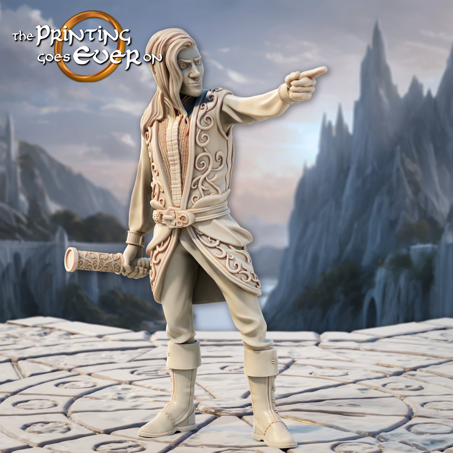 Produktová fotografie Tabletop 28mm The Printing Goes Ever On (TPGEO) 0: Elfí navigátoři - 2 kormidelníci elfího národa - námořníci