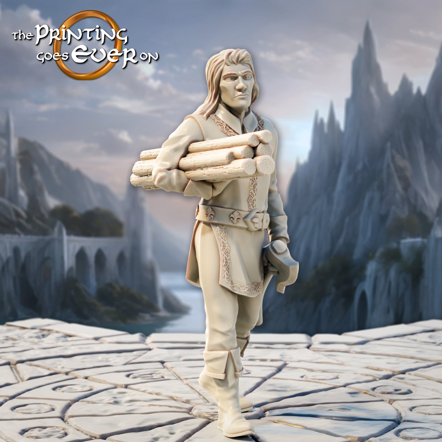Produktová fotografie Tabletop 28mm The Printing Goes Ever On (TPGEO) 0: Elfí lodní stavitel - 2 řemeslníci elfího národa - Elfí dělníci