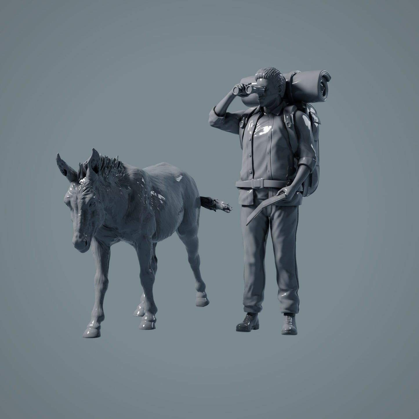 Figura de Animal de Fazenda: burro a andar (a018)