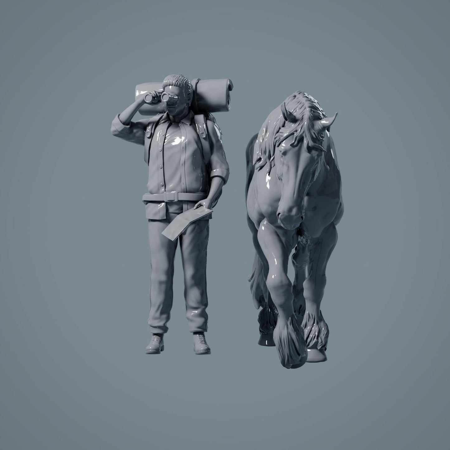 Figura de Animal de Fazenda: cavalo em movimento, égua - Suffolk Punch (a012)