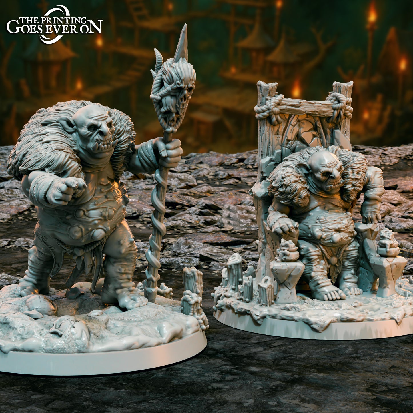 Produktfoto Tabletop 28mm The Printing Goes Ever On (TPGEO) 0: Goblin König - Herrscher der Höhlenbewohner - Oberhaupt der Goblins