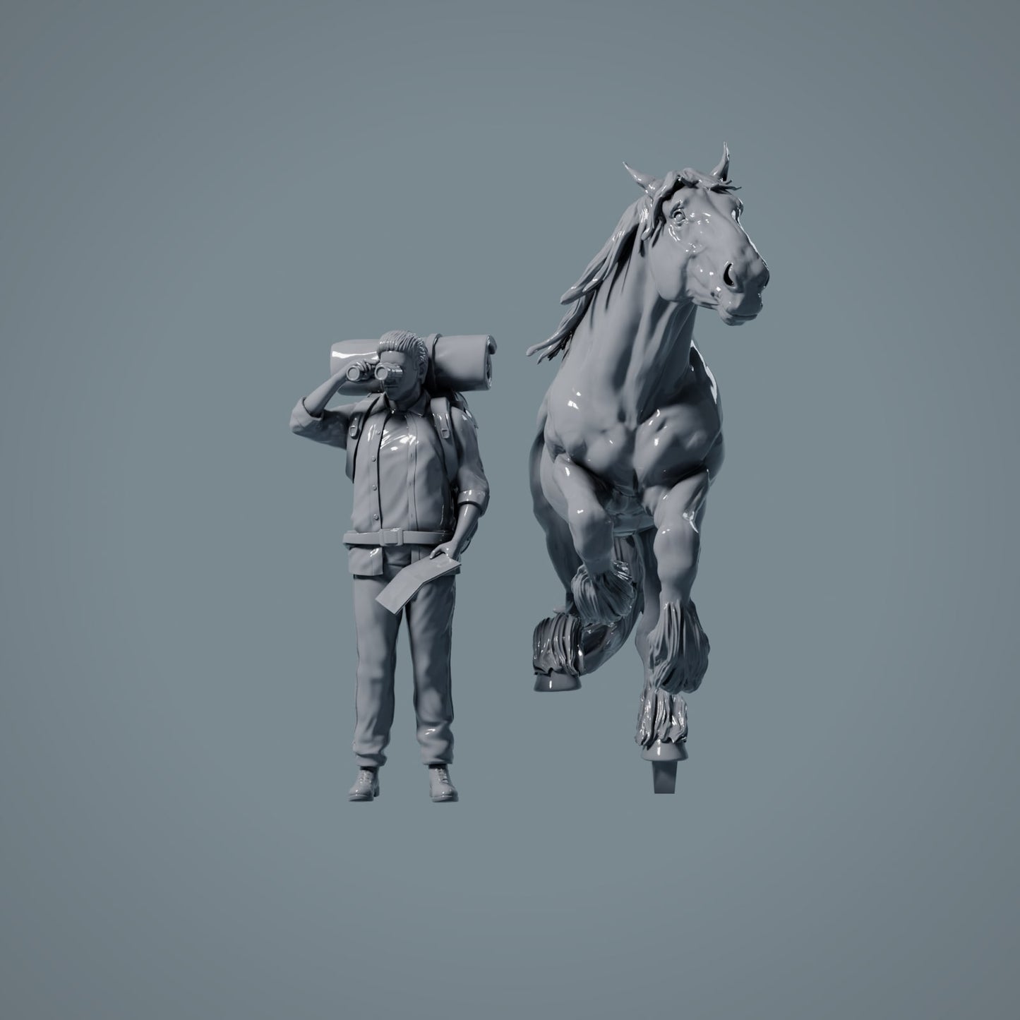 Farmová zvířecí figurka: běžící kůň - Suffolk Punch (a009)