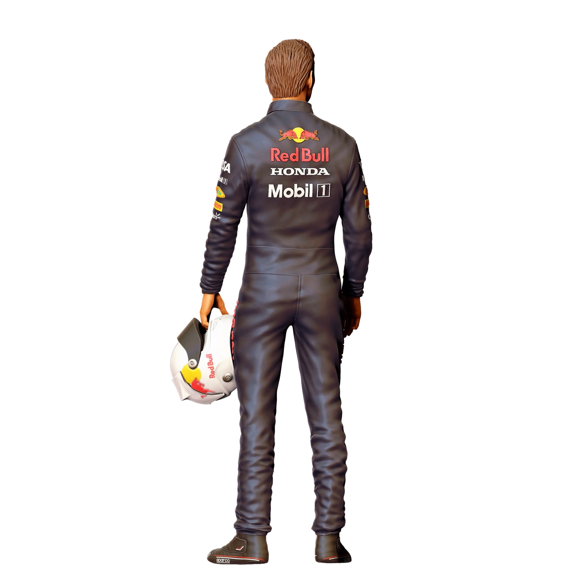 Model dioramy zdjęcie produktu 0: Kierowca w kombinezonie – figura z hełmem (Ref. nr 414)