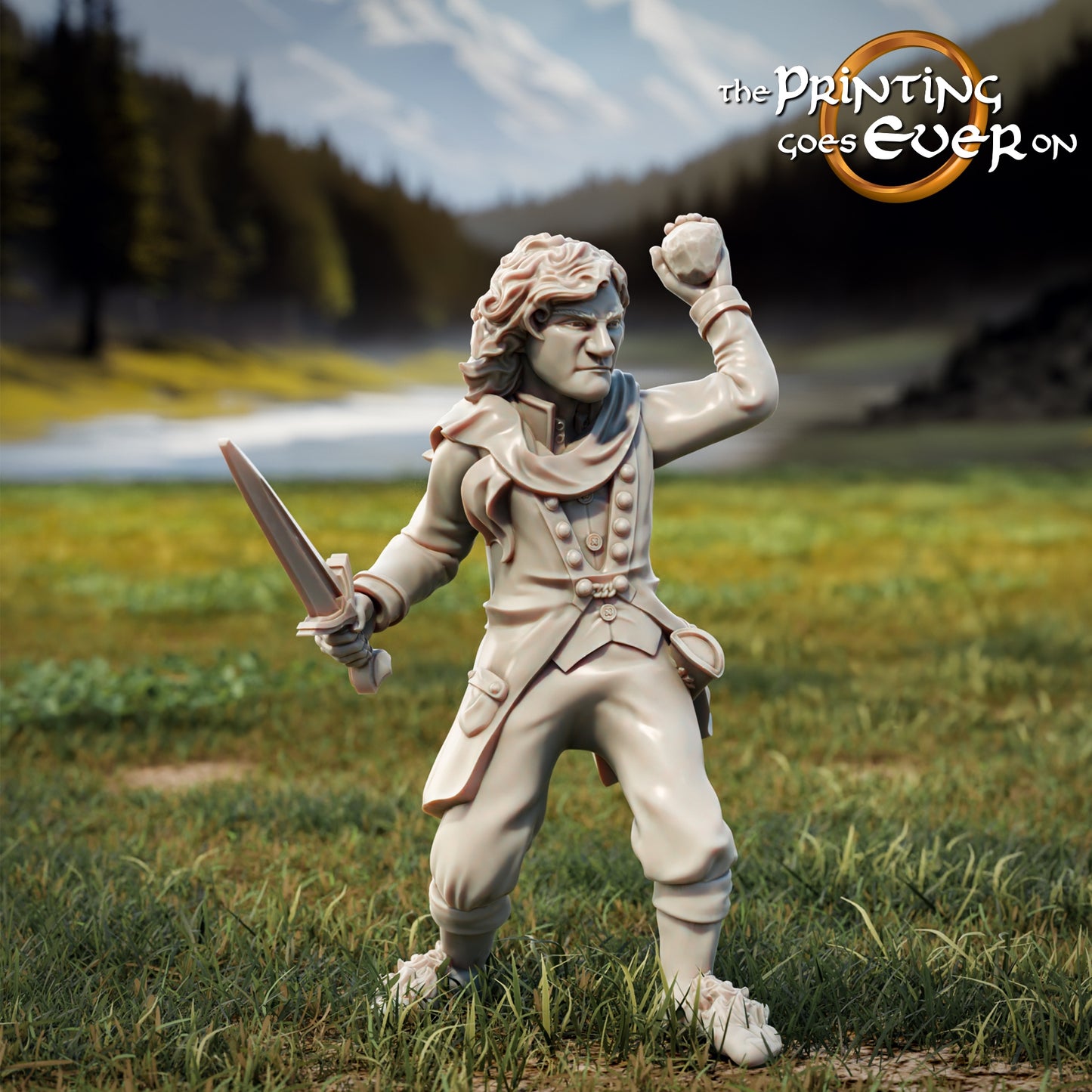 Produktová fotografie Tabletop 28mm The Printing Goes Ever On (TPGEO) 0: 9 Hrdinů v bojové póze Remastered: Společníci z lidí, elfů, trpaslíků a hobitů - Válečníci