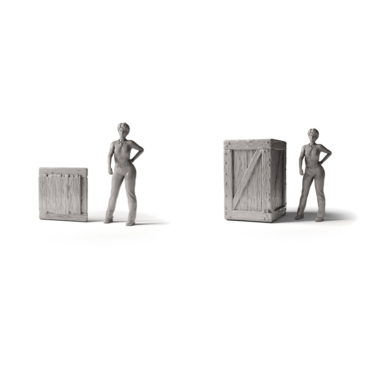 MyPortal Studios set 24, model 1519: δίπλα σε ανθρώπινη φιγούρα σε κλίμακα 1:35