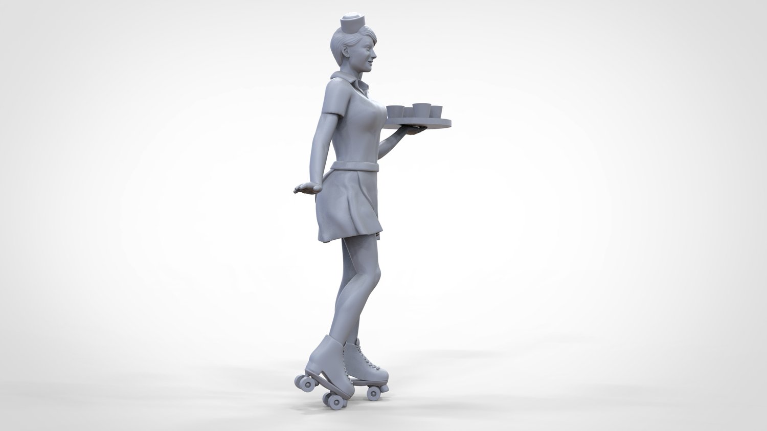 Foto del prodotto 0: Cameriera su pattini 1: Servizio con tablet porta bevande