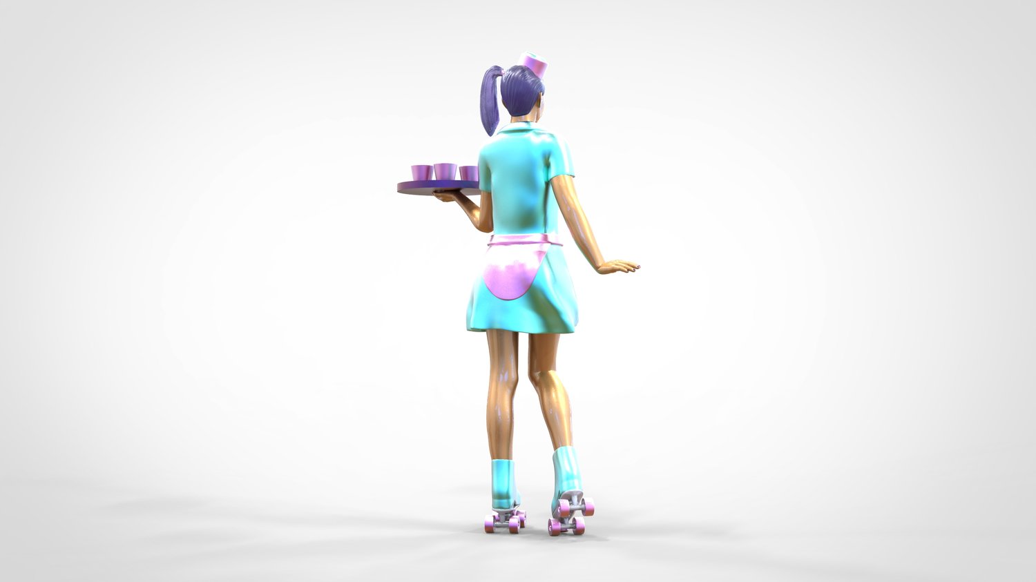 Foto del prodotto 0: Cameriera su pattini 1: Servizio con tablet porta bevande