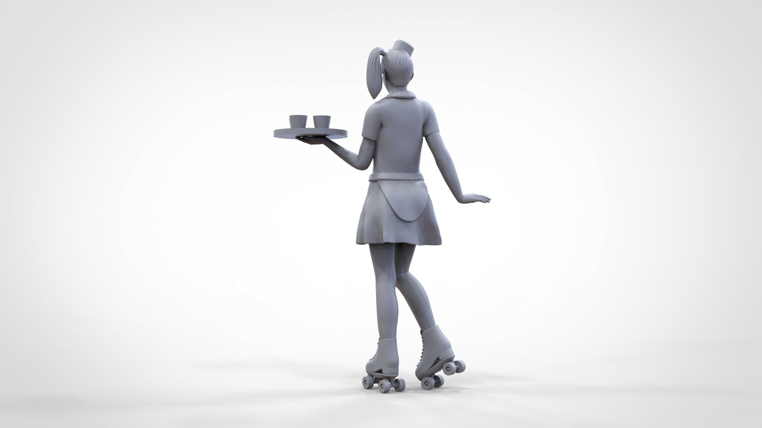 Foto del prodotto 0: Cameriera su pattini 1: Servizio con tablet porta bevande