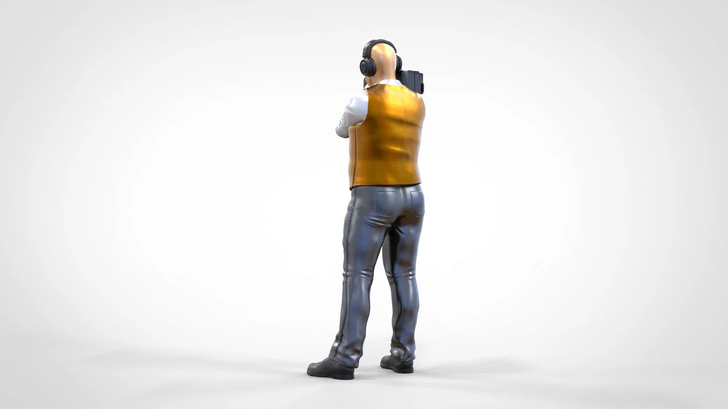 Produktfoto Diorama und Modellbau Miniatur Figur: Reporter Team - Kameramann mit Handkamera