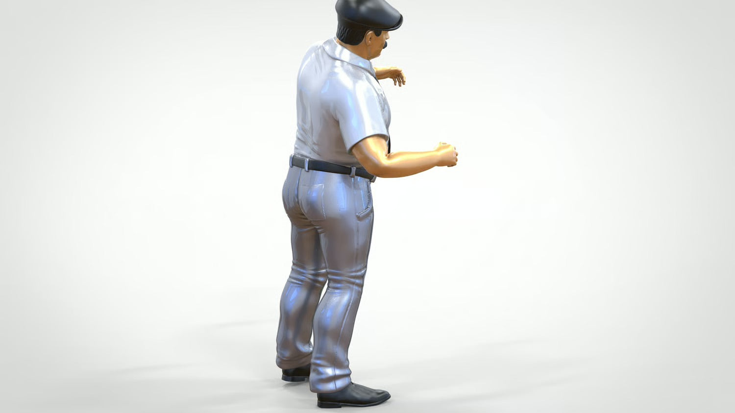 Foto del prodotto diorama modellistico 0: Macchinista o pilota con cappello – Figura in camicia uniforme con cravatta (Rif. n. 446)