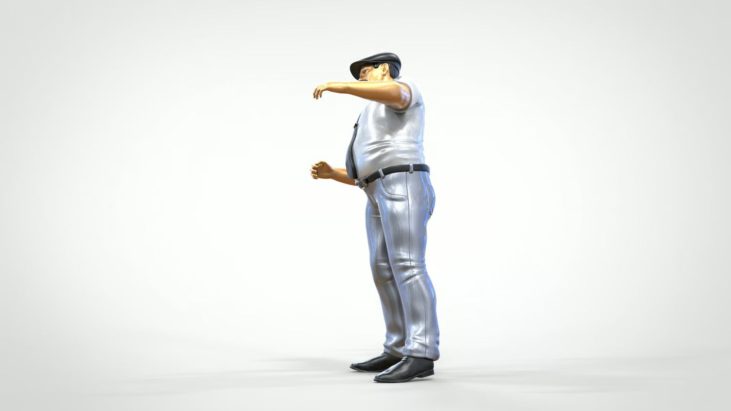 Foto del prodotto diorama modellistico 0: Macchinista o pilota con cappello – Figura in camicia uniforme con cravatta (Rif. n. 446)