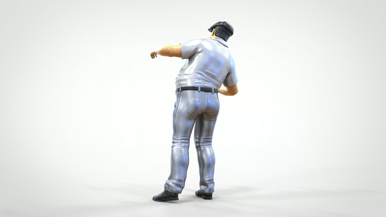 Foto del prodotto diorama modellistico 0: Macchinista o pilota con cappello – Figura in camicia uniforme con cravatta (Rif. n. 446)