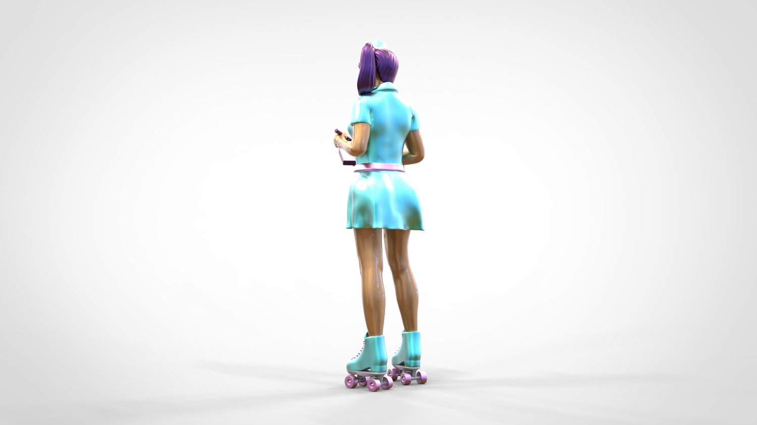 Product photo 0: Waitress on roller skates 3: Taking an order