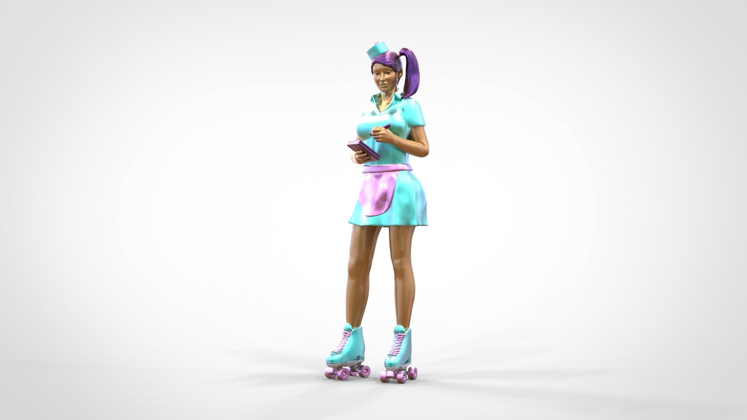 Product photo 0: Waitress on roller skates 3: Taking an order