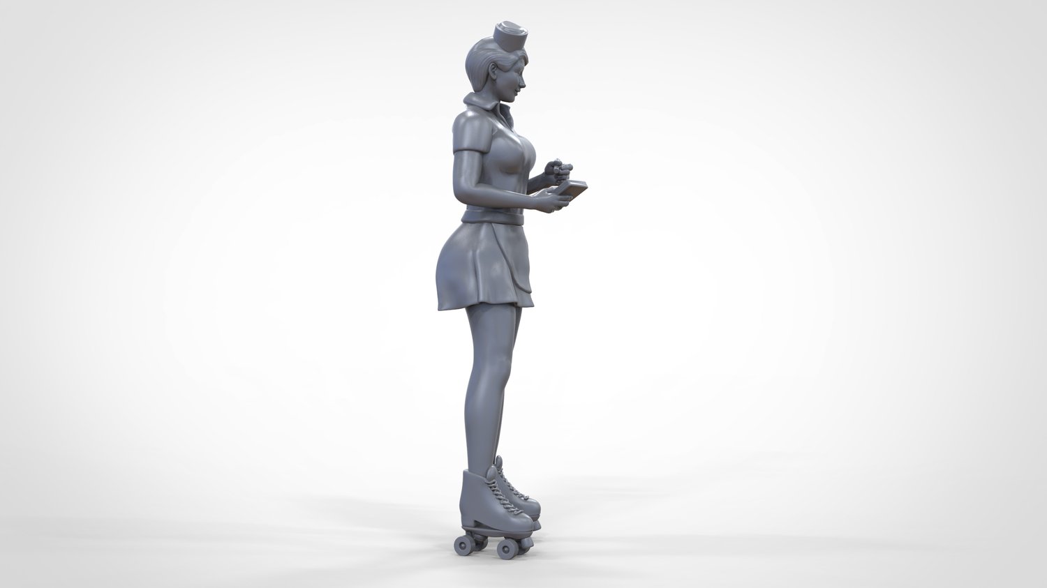 Product photo 0: Waitress on roller skates 3: Taking an order