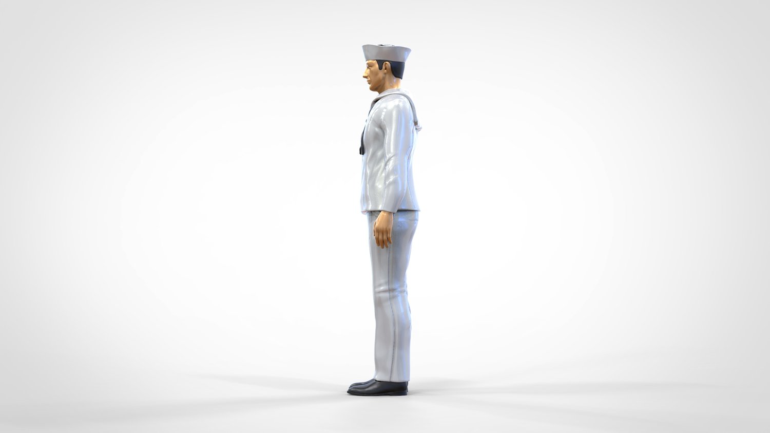 Product photo 0: Male sailor: Seaman in uniform standing at attention