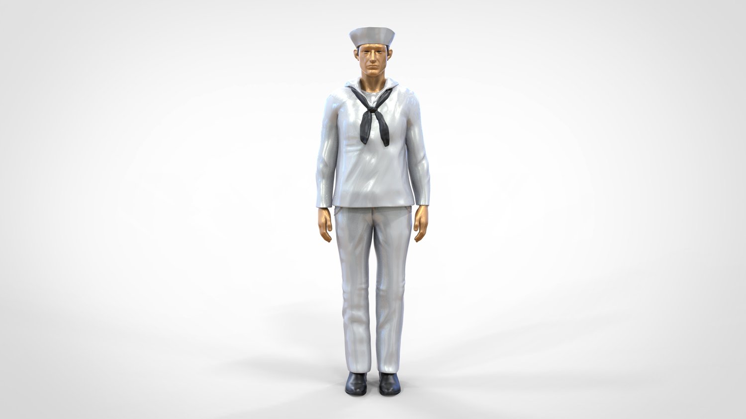 Product photo 0: Male sailor: Seaman in uniform standing at attention