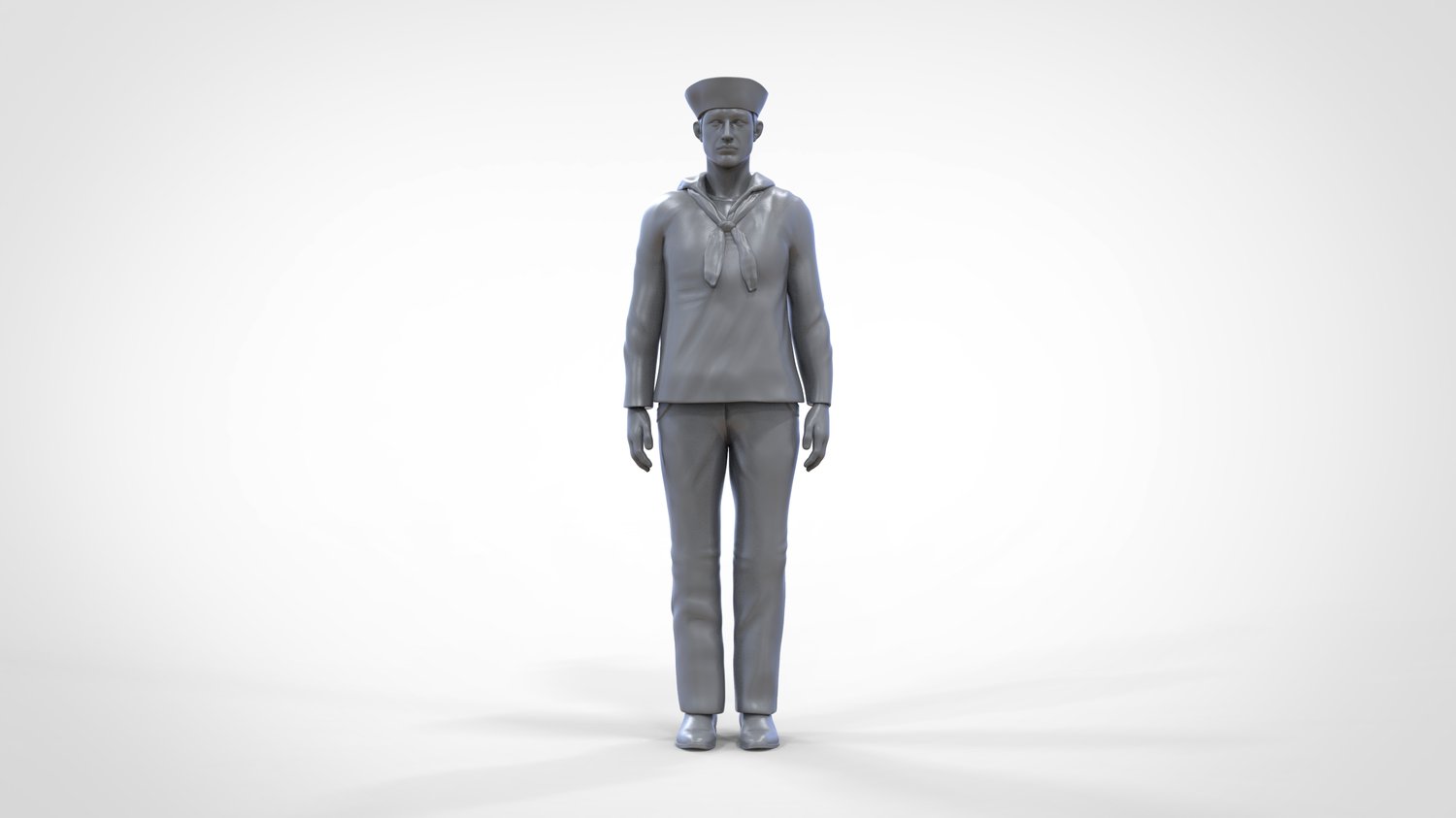 Product photo 0: Male sailor: Seaman in uniform standing at attention