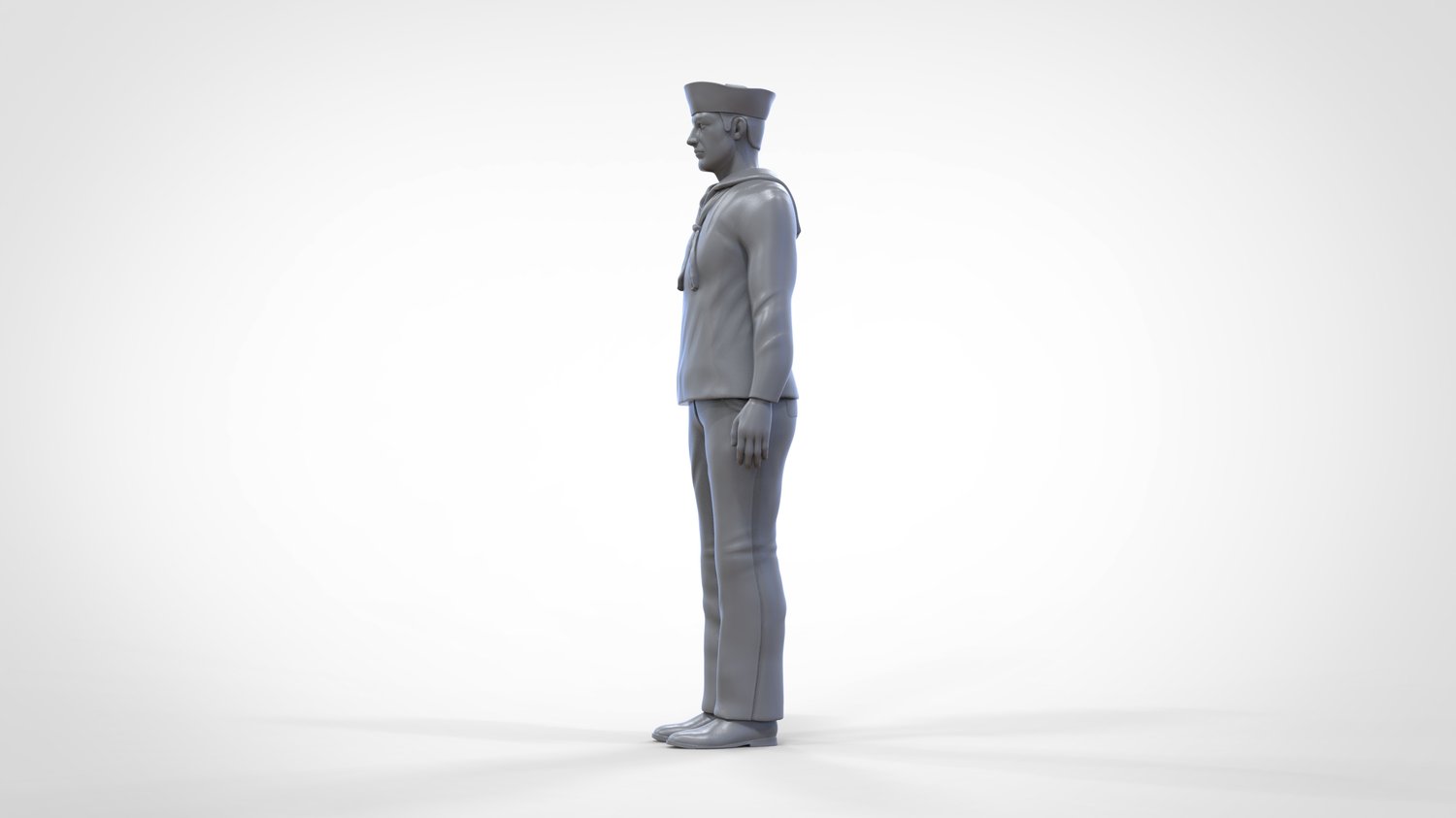 Product photo 0: Male sailor: Seaman in uniform standing at attention