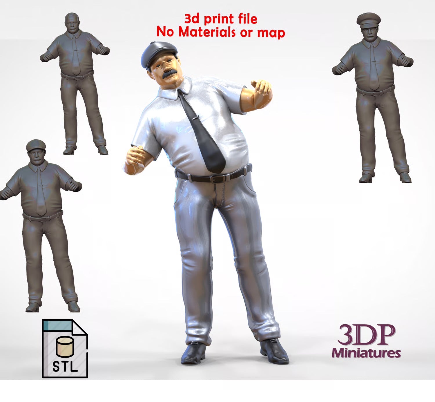 Foto del prodotto diorama modellistico 0: Macchinista o pilota con cappello – Figura in camicia uniforme con cravatta (Rif. n. 446)