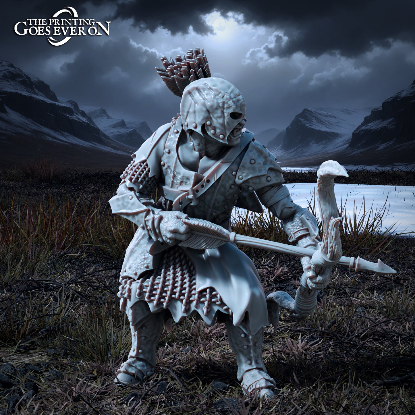 Foto do produto Tabletop 28mm The Printing Goes Ever On (TPGEO) 0: Guerreiro Ork - Servos Brutais do Rei Sombrio - Criaturas Maléficas dos Reinos do Norte