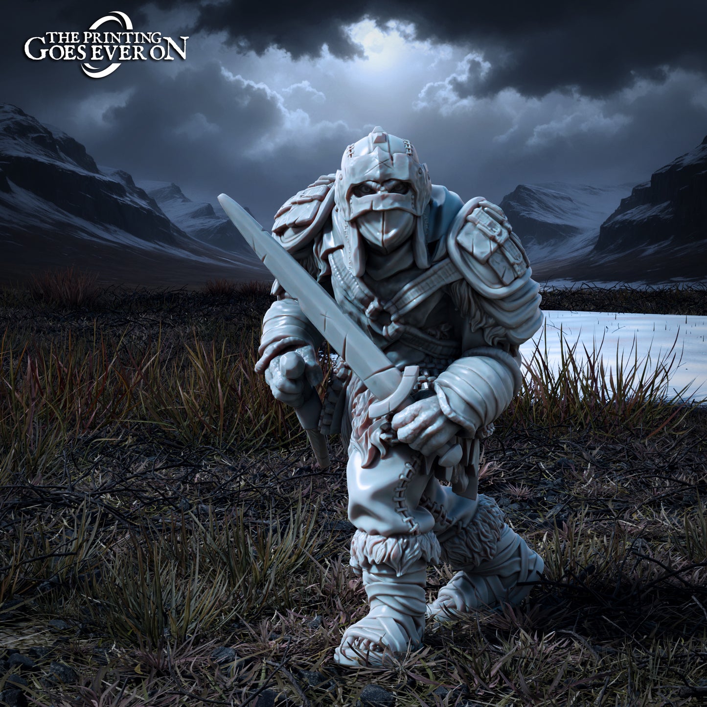 Foto do produto Tabletop 28mm The Printing Goes Ever On (TPGEO) 0: Guerreiro Ork - Servos Brutais do Rei Sombrio - Criaturas Maléficas dos Reinos do Norte