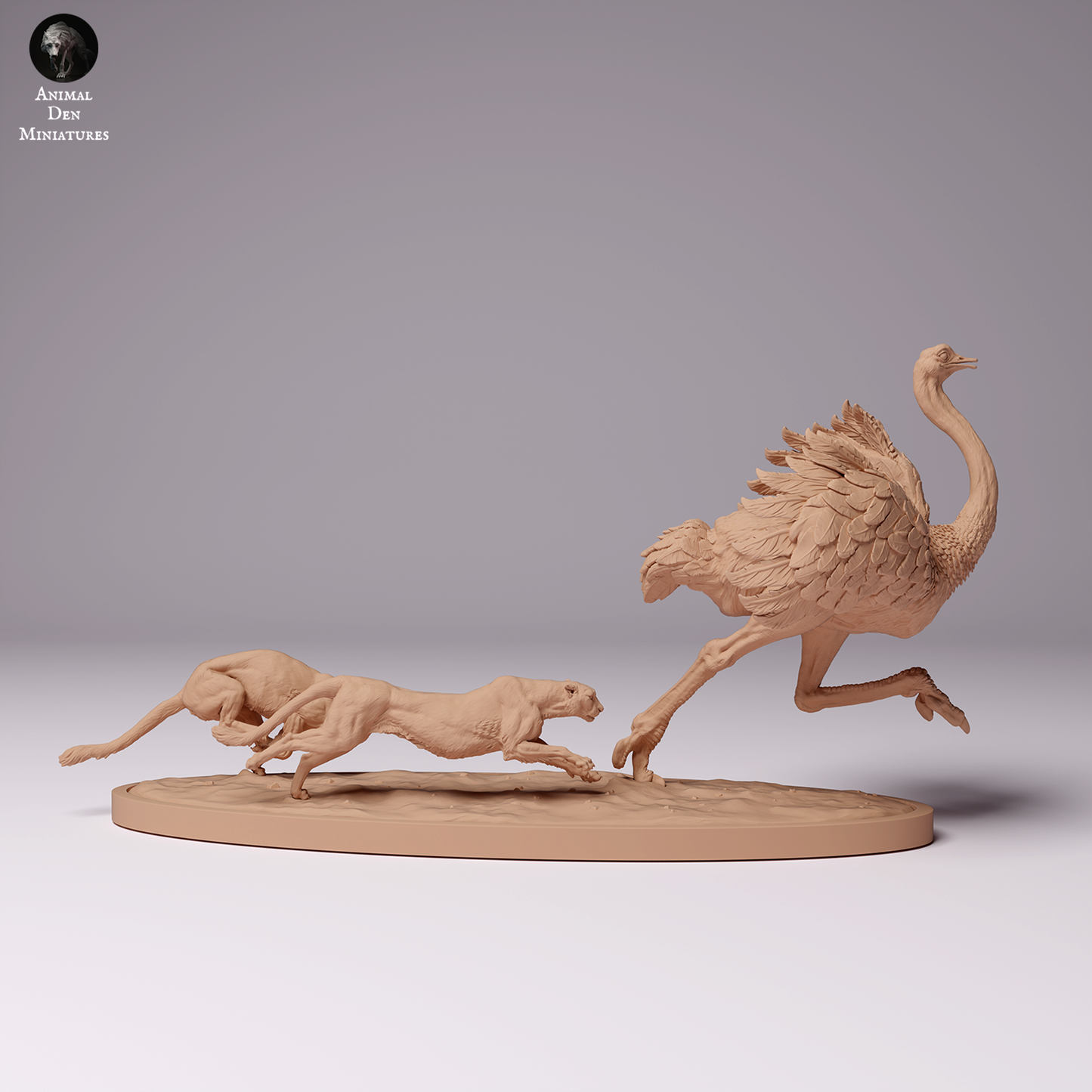 Foto do produto da figura de animal diorama, modelismo: 0: Chita a caçar Avestruz: Animais da África